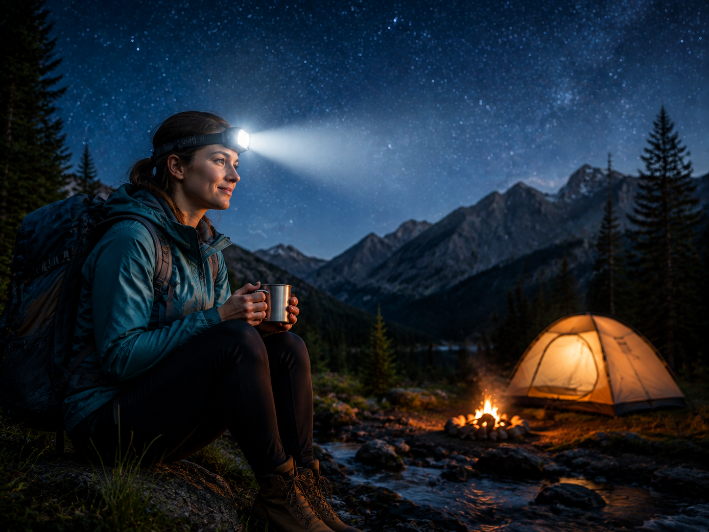 Rechargeable Headlamp for Outdoor Adventures