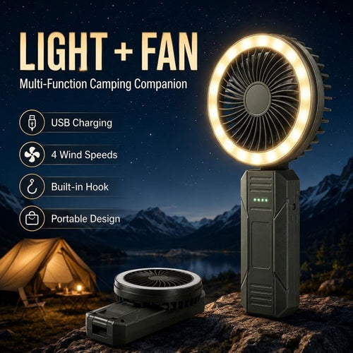 Handheld Fan with Flashlight