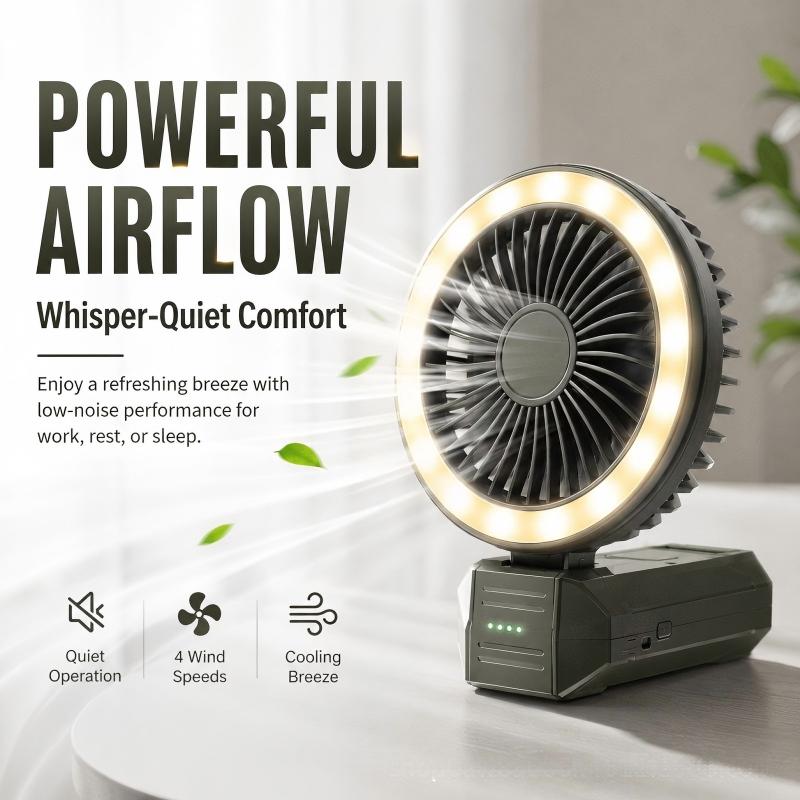 Handheld Fan with Flashlight