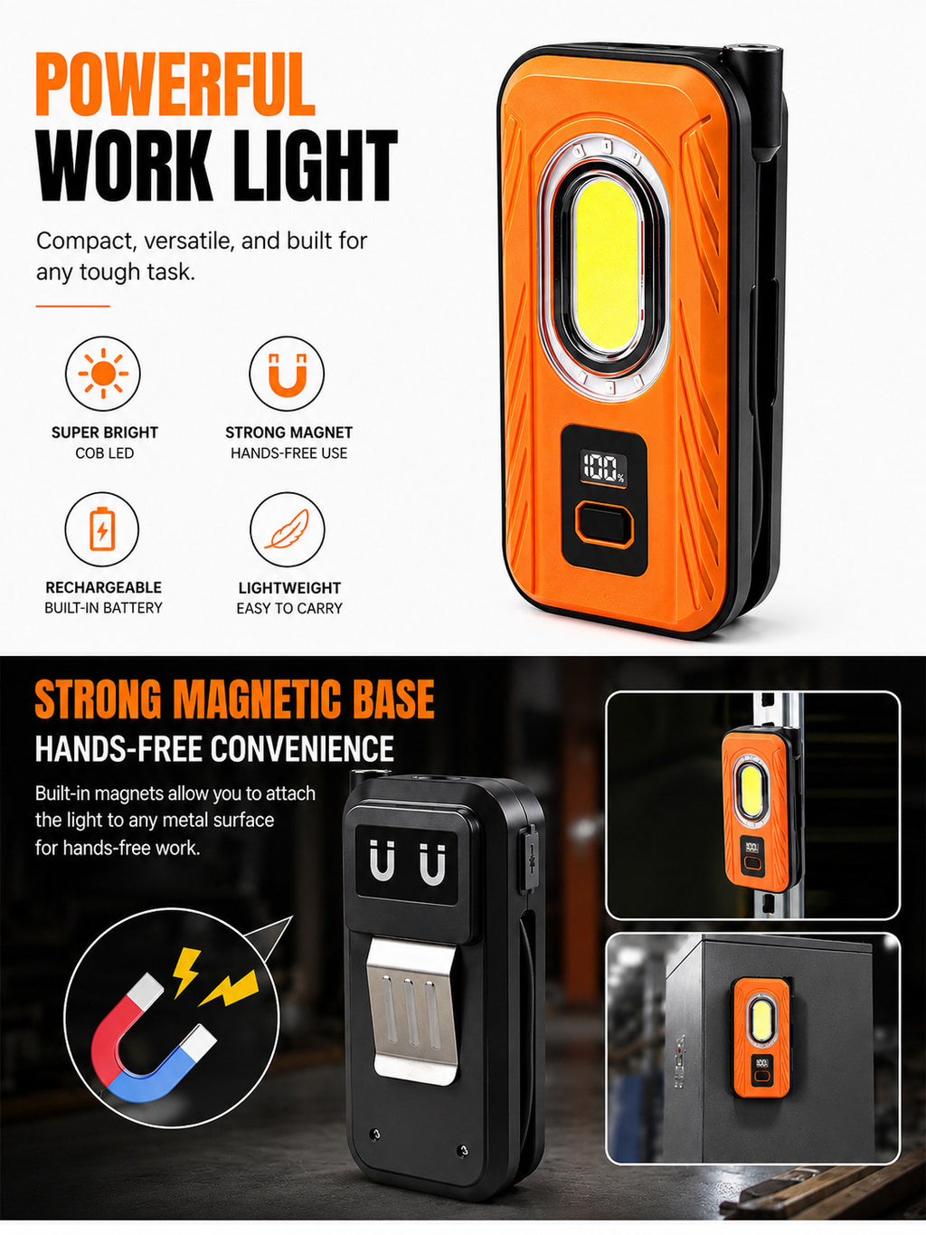 Magnetic COB Work Light